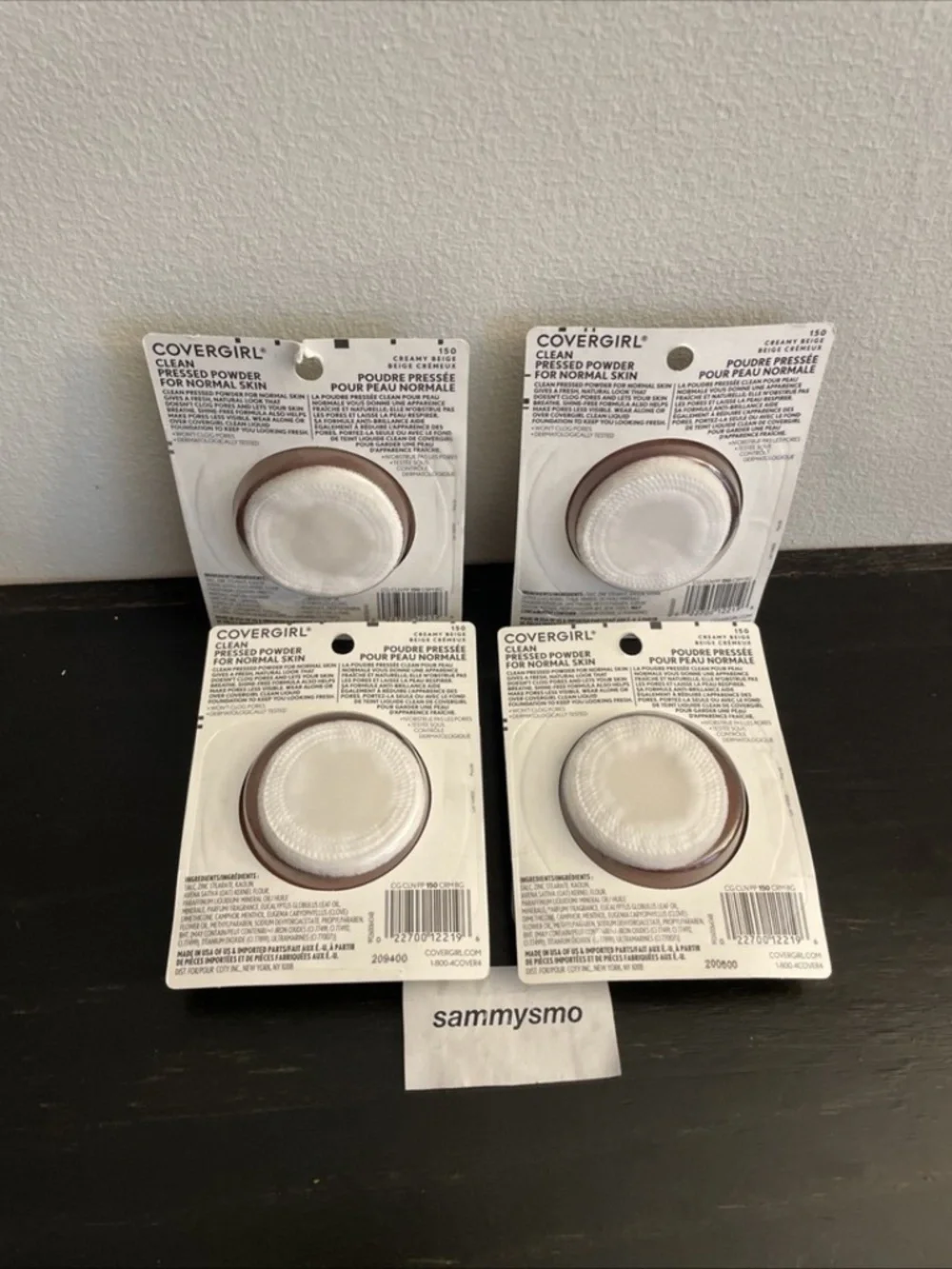 COVERGIRL Clean Pressed Powder 150 CREAMY BEIGE Original Talc x4